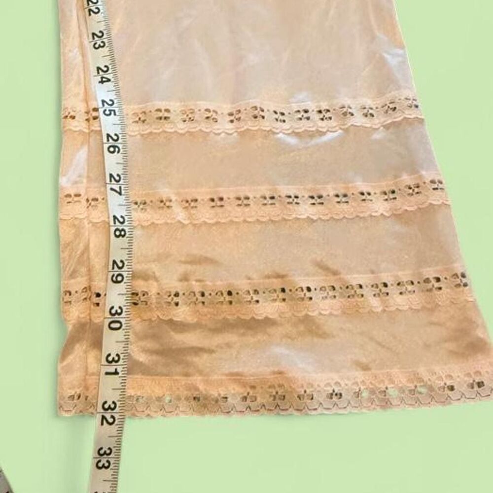 Vtg 60s 70s Gossard Artemis Peach Nylon Lace Sleepwear Set Small 6218 - Picture 5 of 7